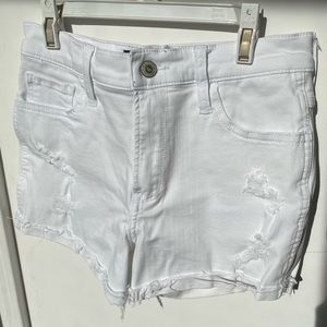 white jean shorts from hollister